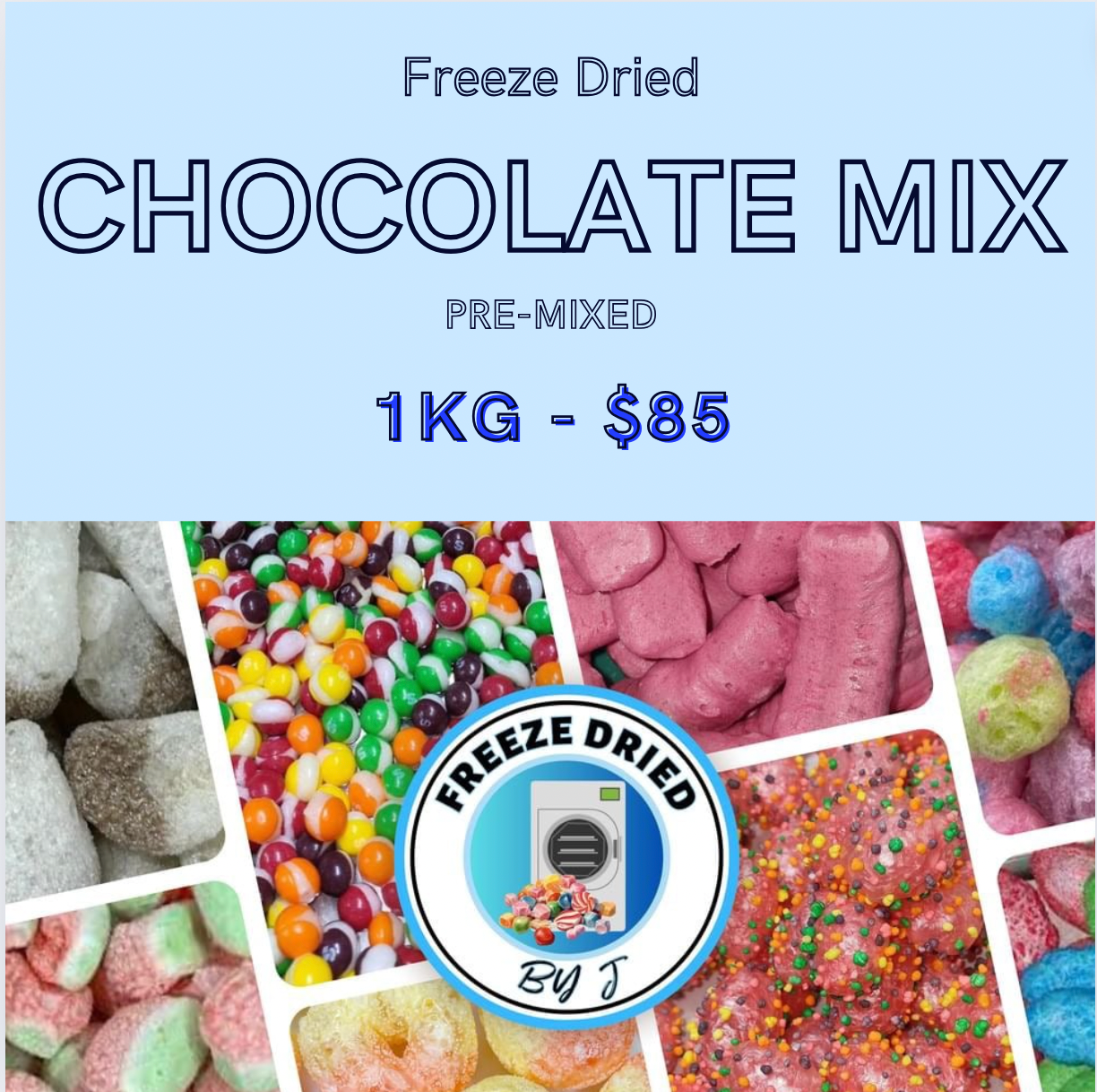 Freeze Dried 1KG Chocolate Mix (PRE MIXED)