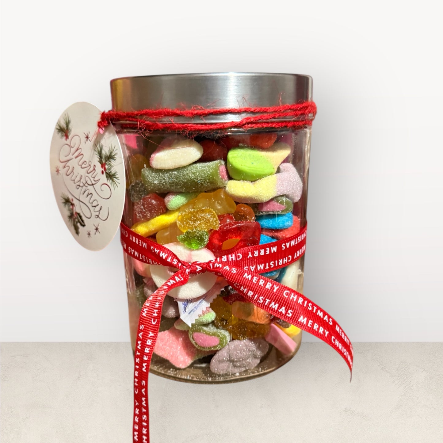 Christmas lollie jar