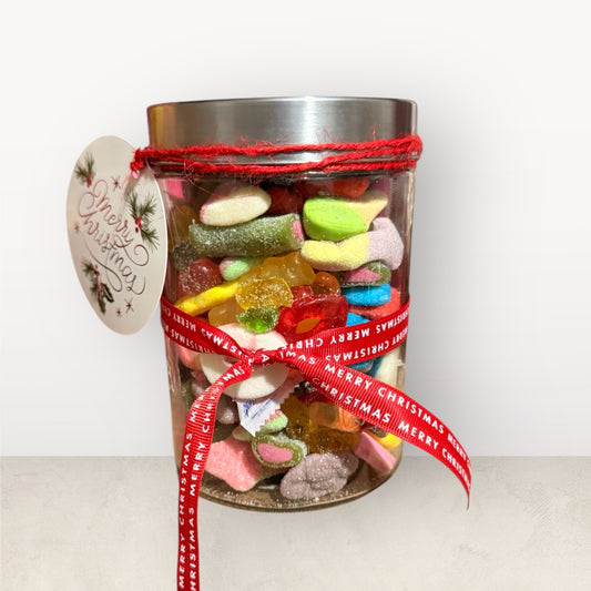 Christmas lollie jar