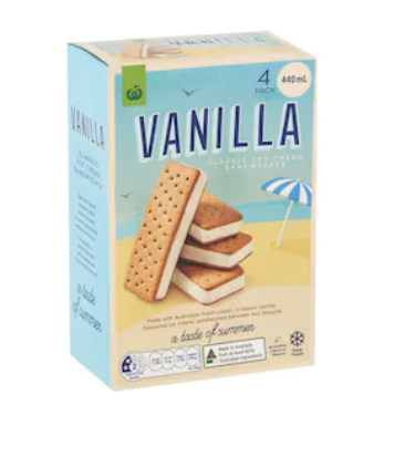 Freeze-Dried Vanilla Ice Cream Sandwich