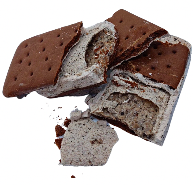 Freeze-Dried Cookies and Cream Ice Cream Sandwich