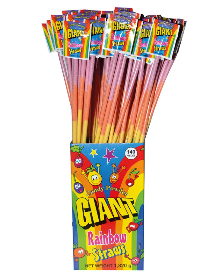 Giant Rainbow Straws