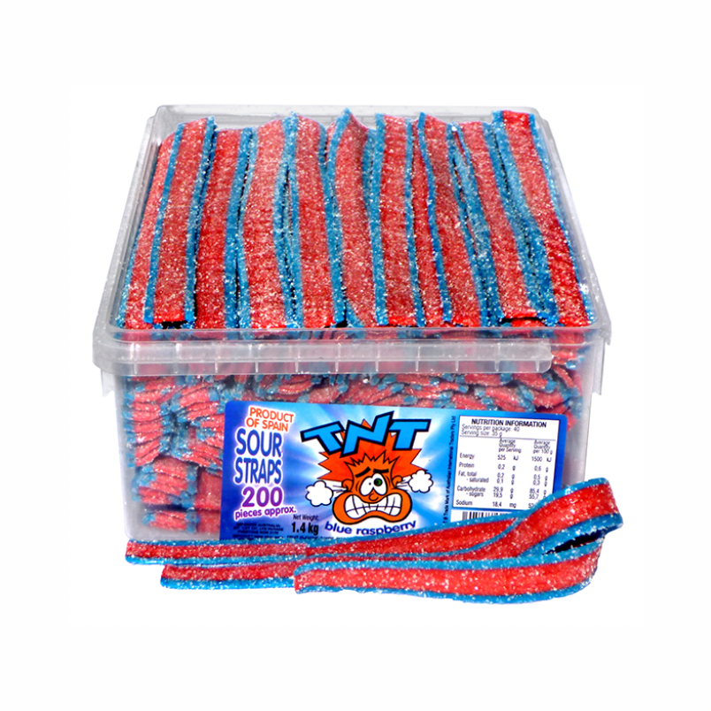 TNT Sour Straps Blue Raspberry Pouch