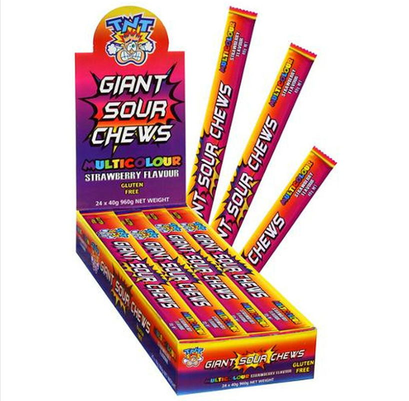 TNT Giant Sour Chews Multi Colour